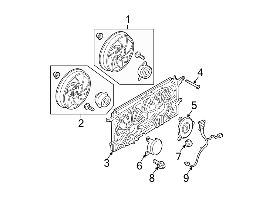 Diagram COOLING FAN. for your 2011 Buick Enclave    