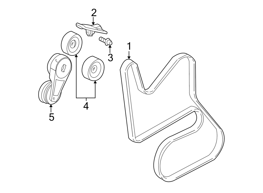 Diagram BELTS & PULLEYS. for your 2017 Buick Regal   