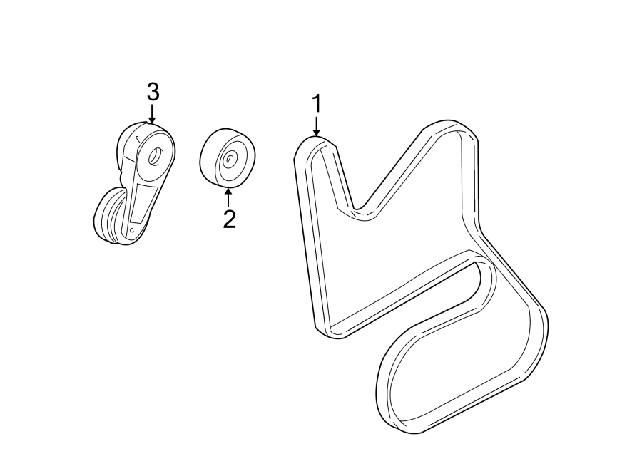 Diagram BELTS & PULLEYS. for your Buick