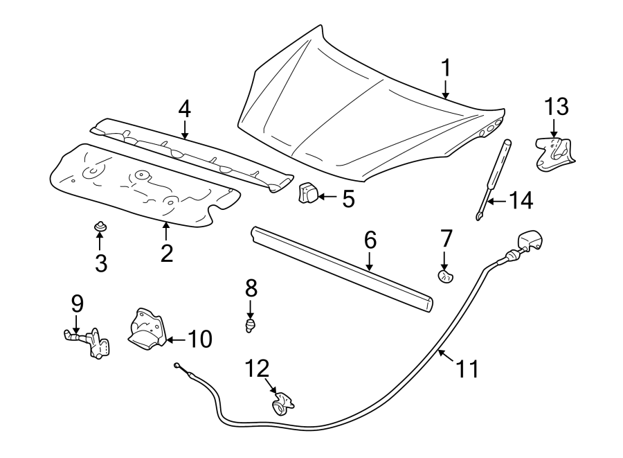 HOOD & COMPONENTS. Diagram