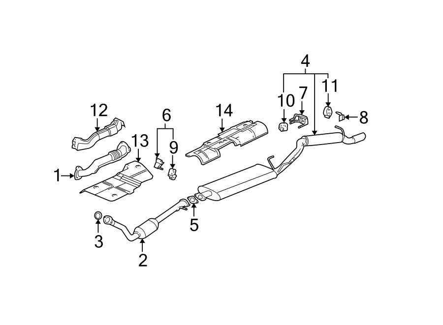 Diagram EXHAUST SYSTEM. EXHAUST COMPONENTS. for your 2019 Chevrolet Camaro 6.2L V8 A/T ZL1 Coupe 