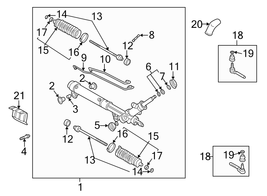 Diagram STEERING GEAR & LINKAGE. for your 2011 Chevrolet Suburban 2500   