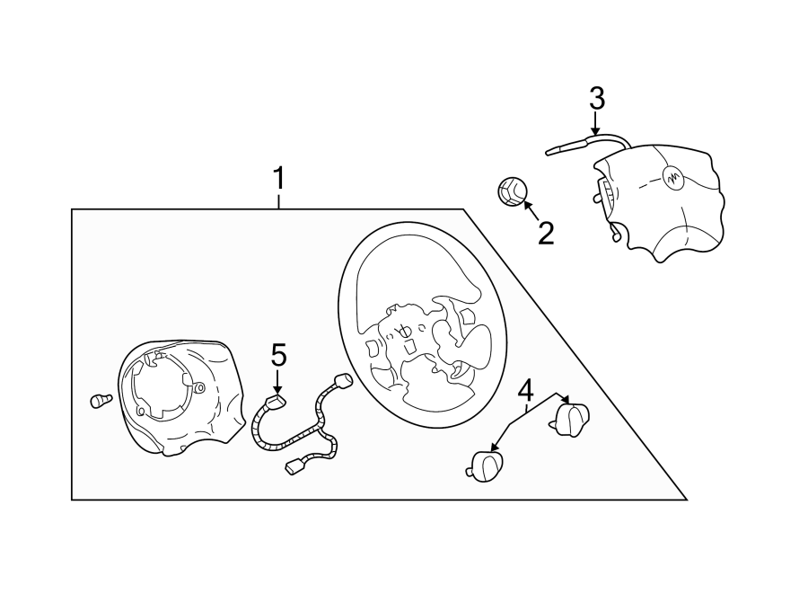 Diagram STEERING WHEEL & TRIM. for your 2023 Chevrolet Silverado   