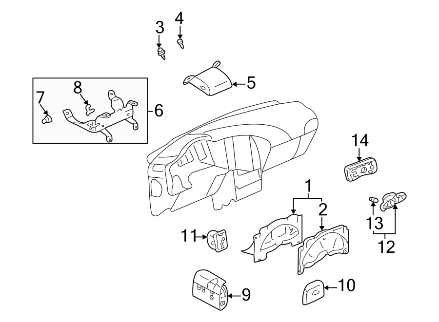 Diagram INSTRUMENT PANEL. CLUSTER & SWITCHES. for your 2016 Chevrolet Spark 1.4L Ecotec M/T LS Hatchback 