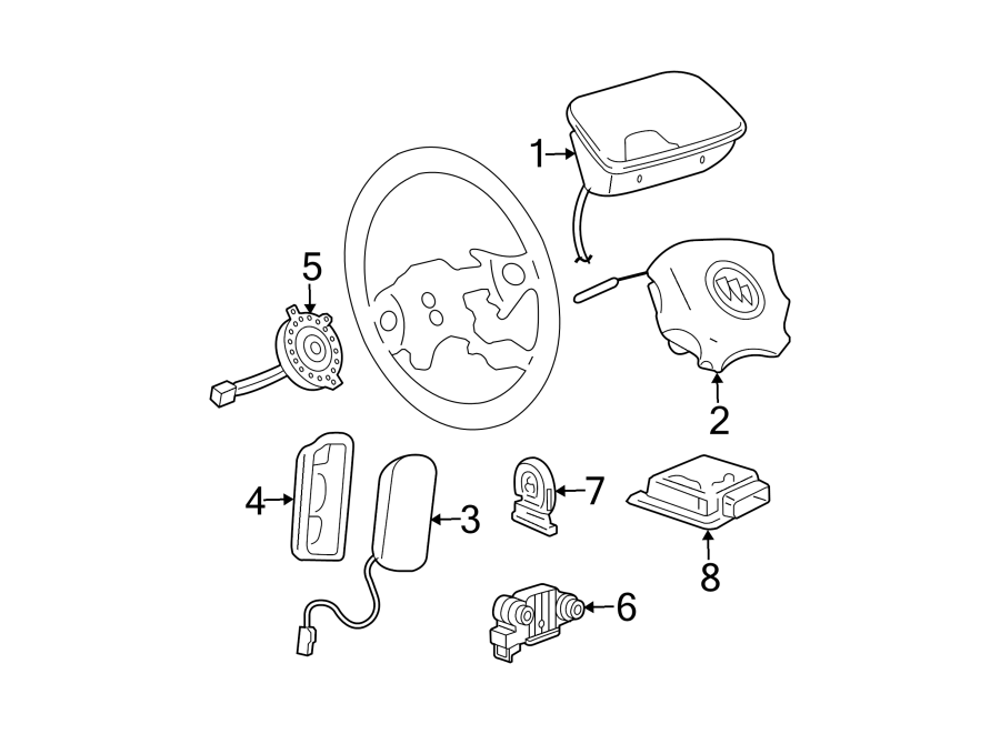 Diagram RESTRAINT SYSTEMS. AIR BAG COMPONENTS. for your 2022 Chevrolet Silverado   