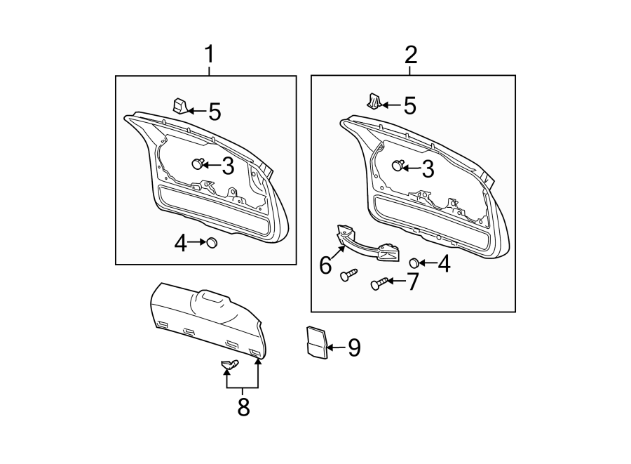 Diagram LIFT GATE. INTERIOR TRIM. for your 2008 Chevrolet HHR   