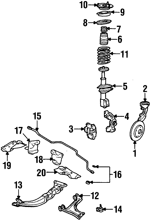 Diagram FRONT SUSPENSION. BRAKE COMPONENTS. SUSPENSION COMPONENTS. for your 2013 GMC Sierra 2500 HD 6.0L Vortec V8 A/T RWD SLT Extended Cab Pickup Fleetside 