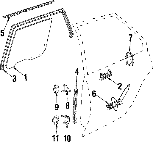 6REAR DOOR. GLASS & HARDWARE.https://images.simplepart.com/images/parts/motor/fullsize/AF2145.png