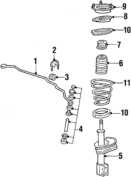 6FRONT SUSPENSION. SHOCKS & COMPONENTS. STABILIZER BAR & COMPONENTS.https://images.simplepart.com/images/parts/motor/fullsize/AG5109.png