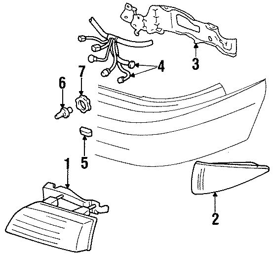 Diagram FRONT LAMPS. HEADLAMP COMPONENTS. for your 2003 GMC Sierra 2500 HD 8.1L Vortec V8 M/T 4WD SLT Extended Cab Pickup 