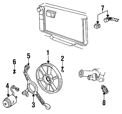 Diagram COOLING FAN. for your 2018 Cadillac ATS   