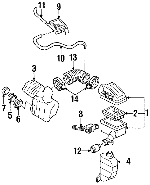 Diagram ENGINE / TRANSAXLE. AIR INTAKE. for your 2012 Chevrolet Equinox   