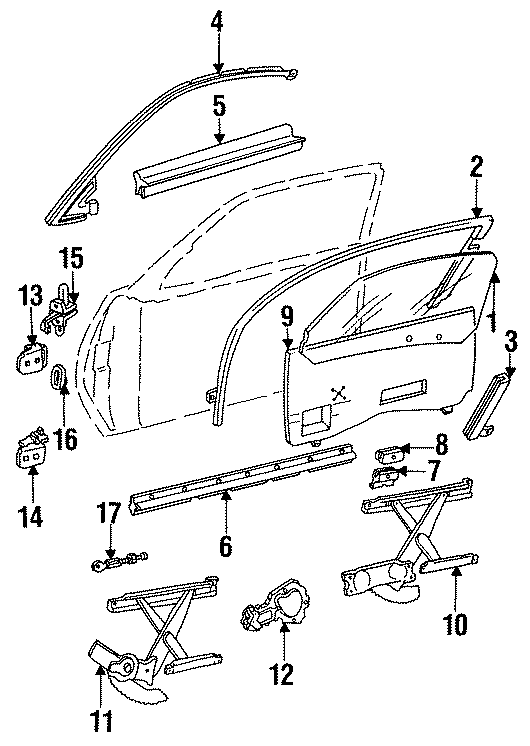 11FRONT DOOR. GLASS & HARDWARE.https://images.simplepart.com/images/parts/motor/fullsize/AG92330.png