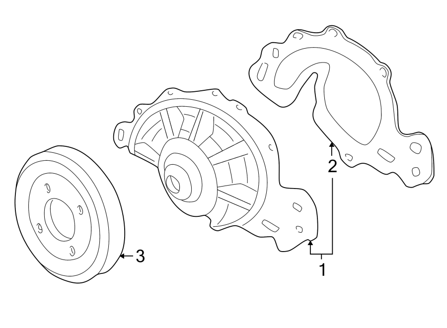 Diagram WATER PUMP. for your 2018 Buick Regal Sportback   