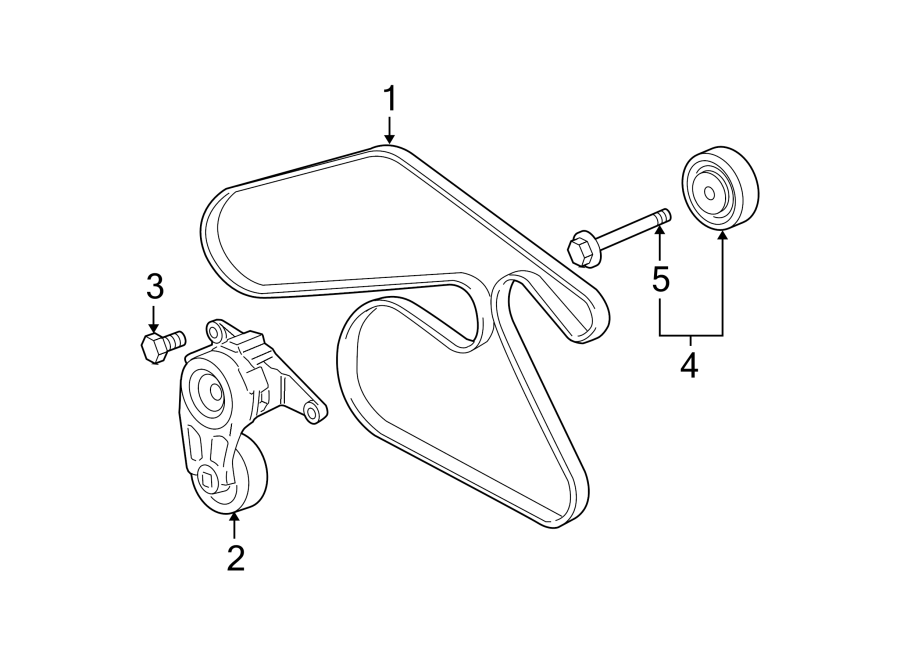 Diagram BELTS & PULLEYS. for your Buick