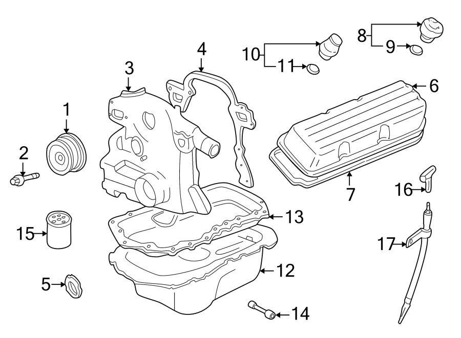 Diagram ENGINE / TRANSAXLE. ENGINE PARTS. for your 2005 Chevrolet Astro Base Extended Passenger Van  