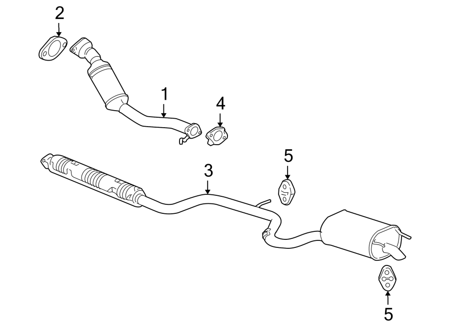 Diagram EXHAUST SYSTEM. EXHAUST COMPONENTS. for your 2024 Chevrolet Camaro   