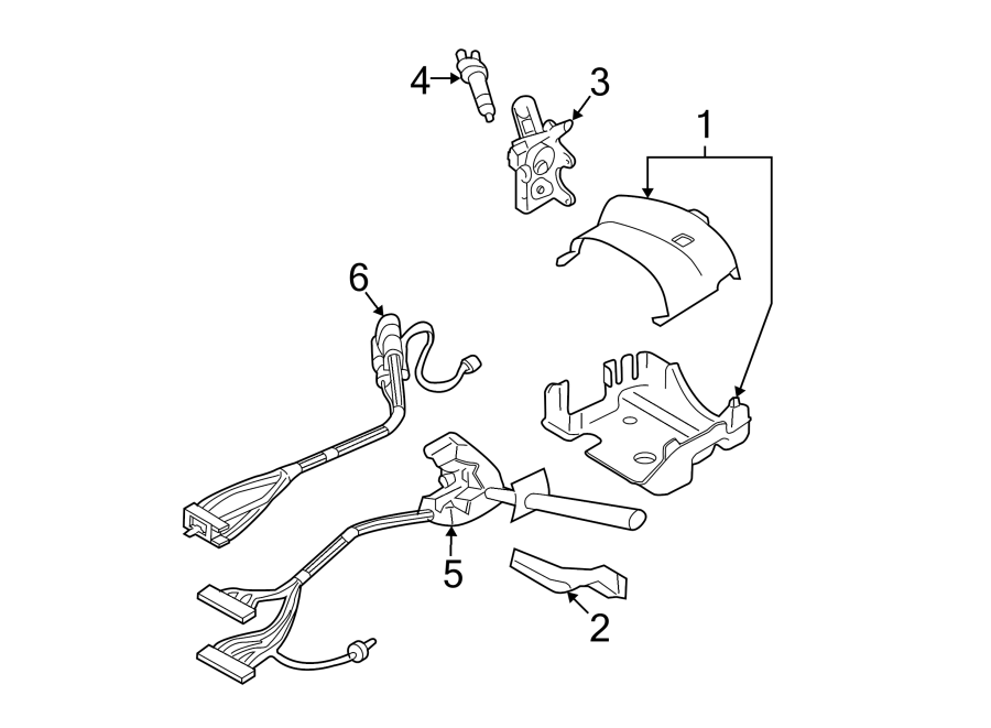 Diagram STEERING COLUMN. SHROUD. SWITCHES & LEVERS. for your 2005 Chevrolet Blazer   