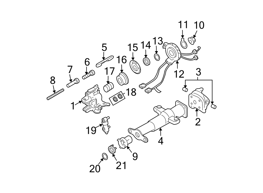 Diagram STEERING COLUMN. HOUSING & COMPONENTS. for your 2005 Chevrolet Blazer Xtreme Sport Utility  