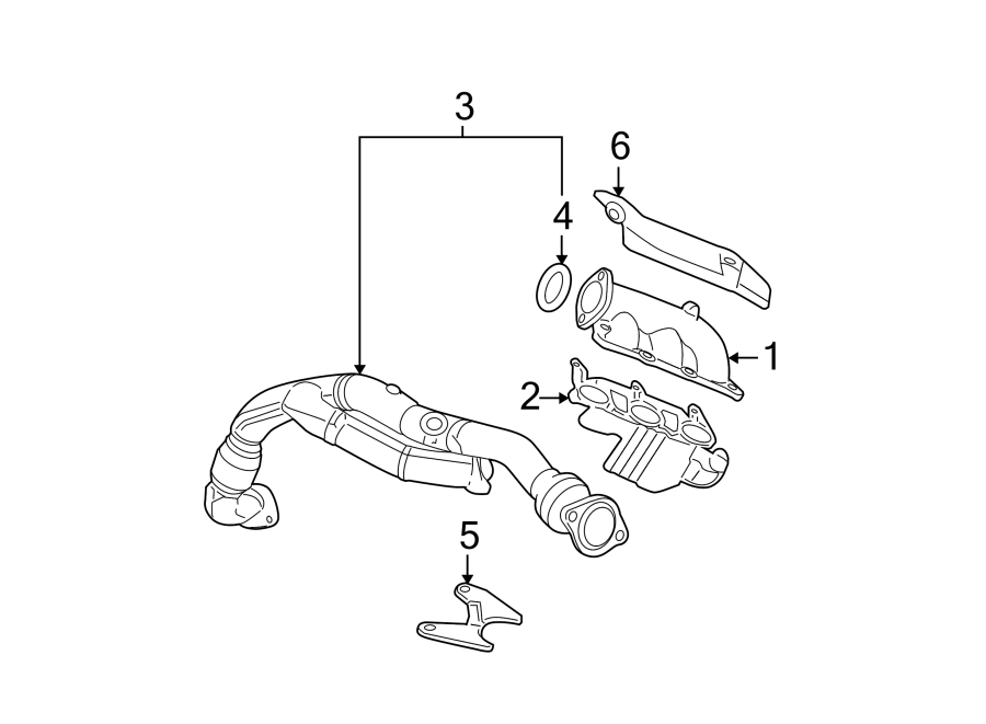 Diagram EXHAUST SYSTEM. MANIFOLD. for your 1994 Buick Century   