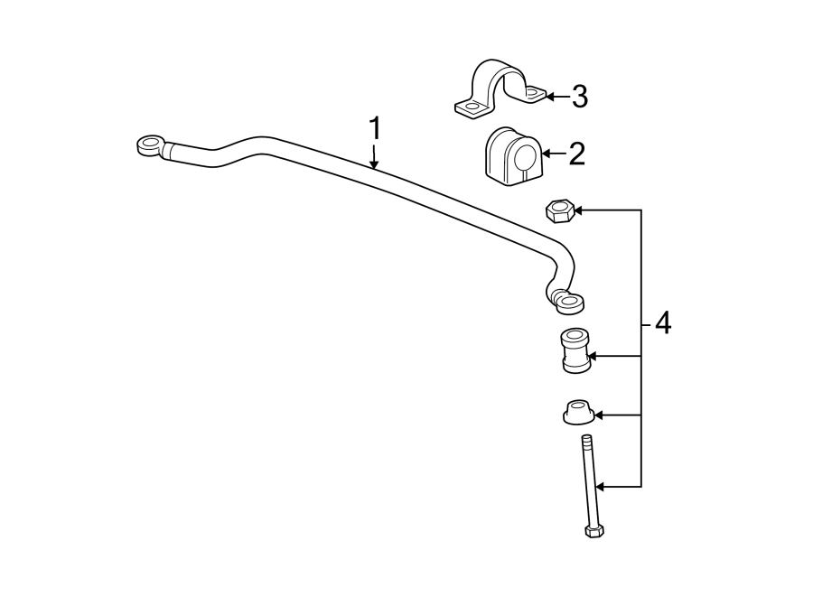 Diagram FRONT SUSPENSION. STABILIZER BAR & COMPONENTS. for your 2014 GMC Sierra 2500 HD 6.0L Vortec V8 FLEX A/T 4WD SLT Crew Cab Pickup Fleetside 