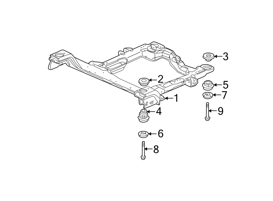 Diagram FRONT SUSPENSION. SUSPENSION MOUNTING. for your 2018 GMC Sierra 2500 HD 6.0L Vortec V8 FLEX A/T RWD SLE Standard Cab Pickup 