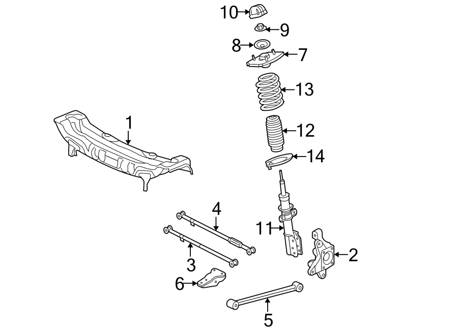 Diagram REAR SUSPENSION. SUSPENSION COMPONENTS. for your 2016 GMC Sierra 2500 HD 6.0L Vortec V8 FLEX A/T RWD SLE Extended Cab Pickup Fleetside 