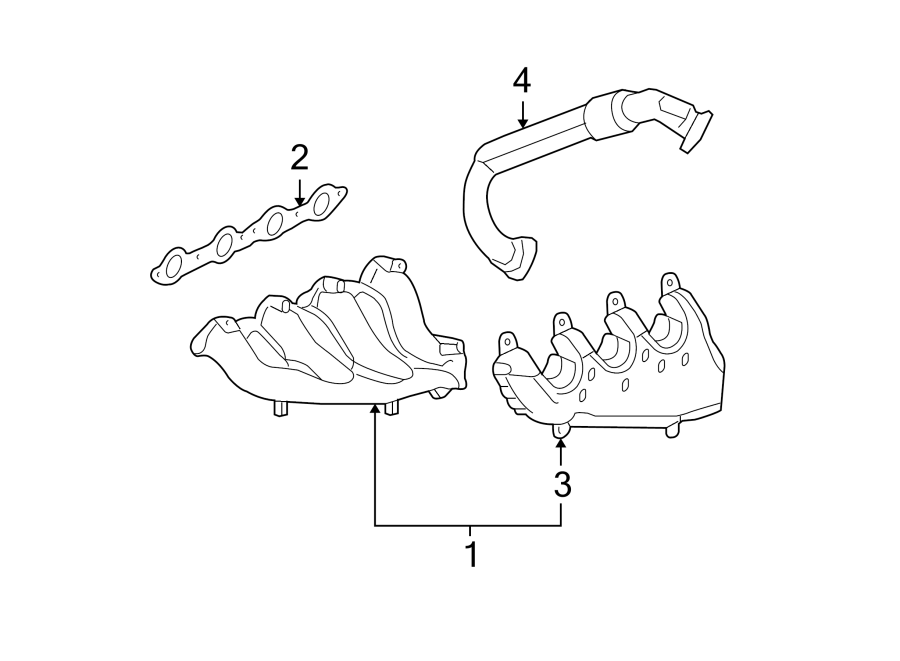 Diagram EXHAUST SYSTEM. MANIFOLD. for your 2000 Chevrolet Camaro   