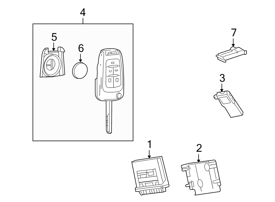 Diagram KEYLESS ENTRY COMPONENTS. for your 2012 Chevrolet Camaro ZL1 Coupe 6.2L V8 M/T 