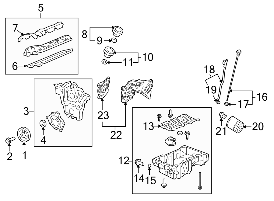 Diagram ENGINE / TRANSAXLE. ENGINE PARTS. for your 2013 Chevrolet Traverse    