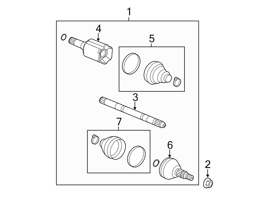 Diagram FRONT SUSPENSION. DRIVE AXLES. for your 2012 GMC Sierra 2500 HD 6.6L Duramax V8 DIESEL A/T RWD SLE Crew Cab Pickup Fleetside 