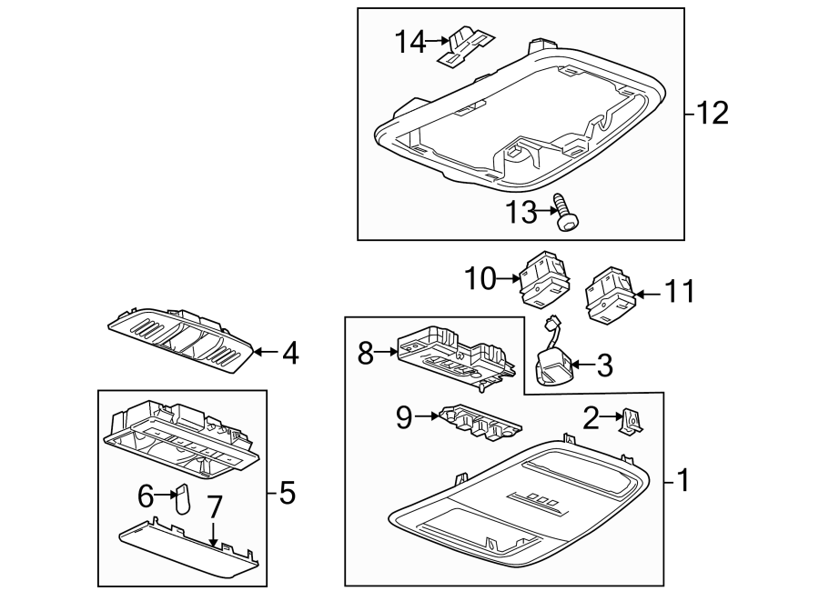 Diagram OVERHEAD CONSOLE. for your 2005 Chevrolet Blazer   