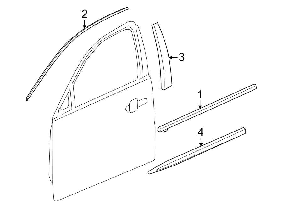 1FRONT DOOR. EXTERIOR TRIM.https://images.simplepart.com/images/parts/motor/fullsize/AH10485.png