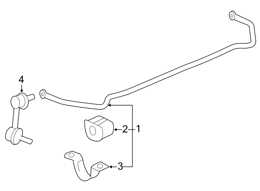 Diagram REAR SUSPENSION. STABILIZER BAR & COMPONENTS. for your 2016 GMC Sierra 2500 HD 6.0L Vortec V8 FLEX A/T RWD SLE Extended Cab Pickup Fleetside 