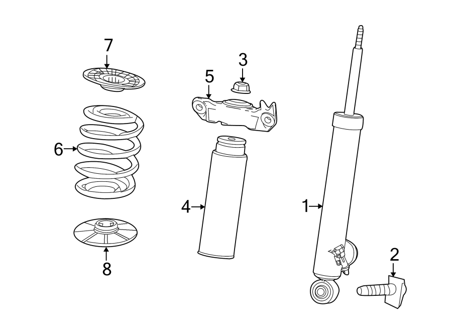 Diagram REAR SUSPENSION. SHOCKS & COMPONENTS. for your 2013 GMC Sierra 2500 HD 6.6L Duramax V8 DIESEL A/T 4WD WT Extended Cab Pickup Fleetside 