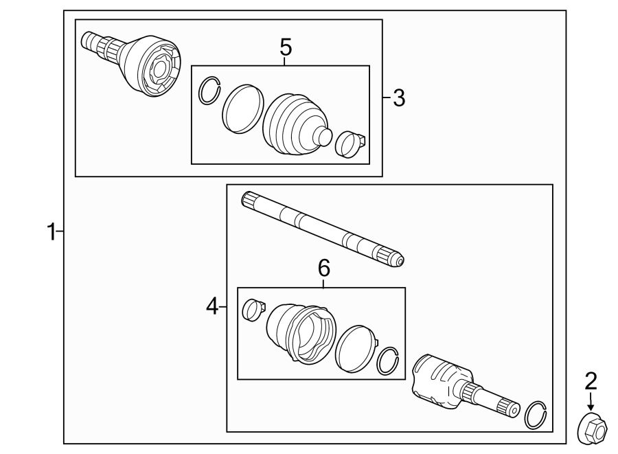 Diagram REAR SUSPENSION. DRIVE AXLES. for your 2013 GMC Terrain SLT Sport Utility 3.6L V6 FLEX A/T FWD 