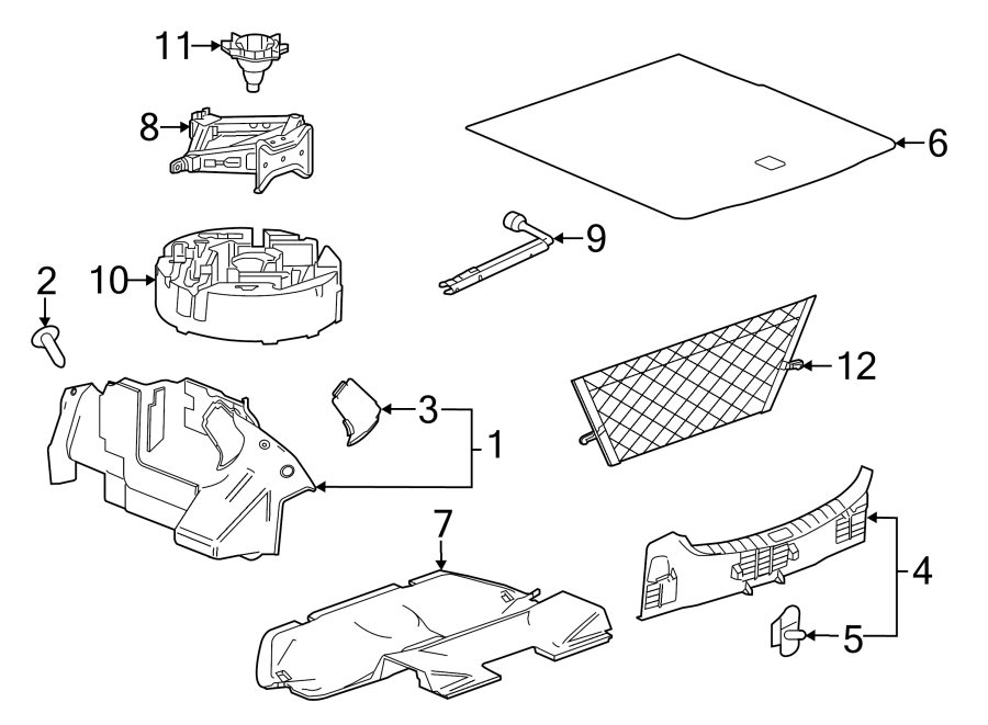 Diagram REAR BODY & FLOOR. INTERIOR TRIM. for your 2013 Chevrolet Camaro ZL1 Coupe 6.2L V8 M/T 