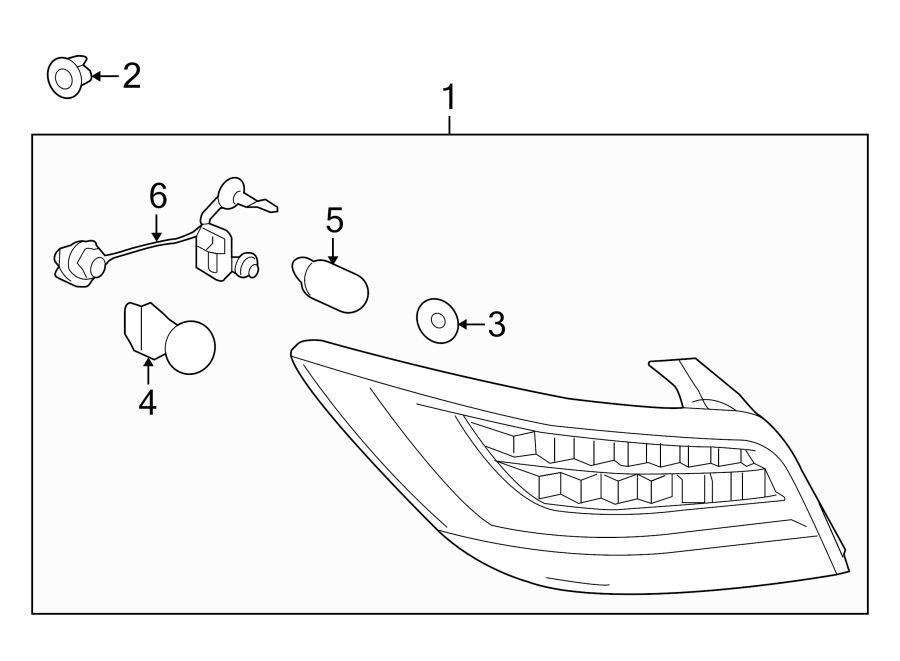 Diagram REAR LAMPS. TAIL LAMPS. for your 2020 Chevrolet Spark  ACTIV Hatchback 