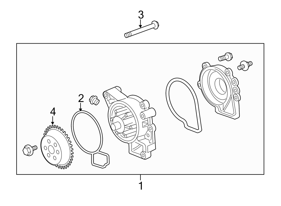 Diagram WATER PUMP. for your 1995 Chevrolet K2500  Base Standard Cab Pickup Fleetside 4.3L Chevrolet V6 A/T 