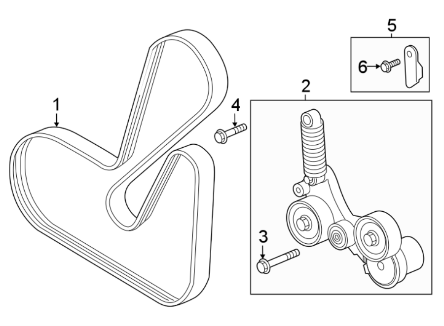 Diagram BELTS & PULLEYS. for your Cadillac Escalade EXT  