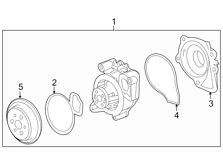 Diagram WATER PUMP. for your 1995 Chevrolet K2500  Base Standard Cab Pickup Fleetside 4.3L Chevrolet V6 A/T 