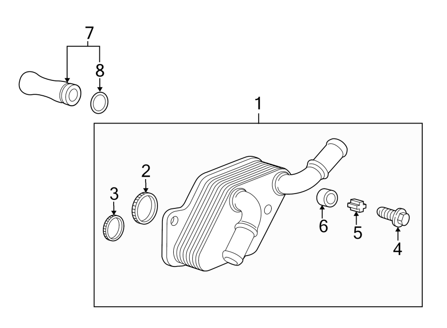 Diagram OIL COOLER. for your 2024 Chevrolet Camaro  ZL1 Coupe 