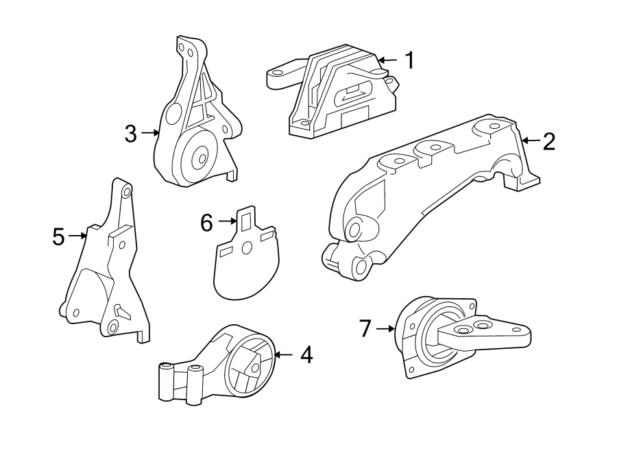 Diagram ENGINE / TRANSAXLE. ENGINE & TRANS MOUNTING. for your 2002 Chevrolet Camaro  Z28 Coupe 