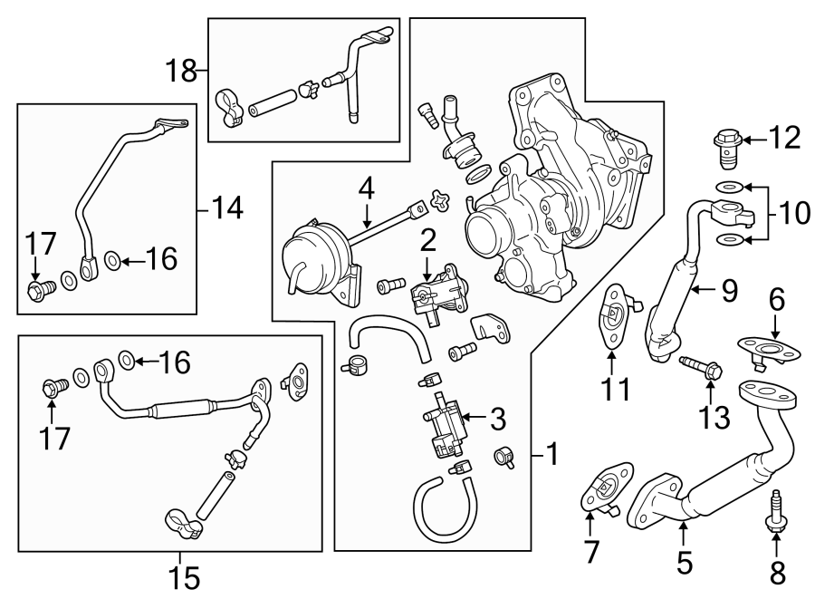 ENGINE / TRANSAXLE. TURBOCHARGER & COMPONENTS.