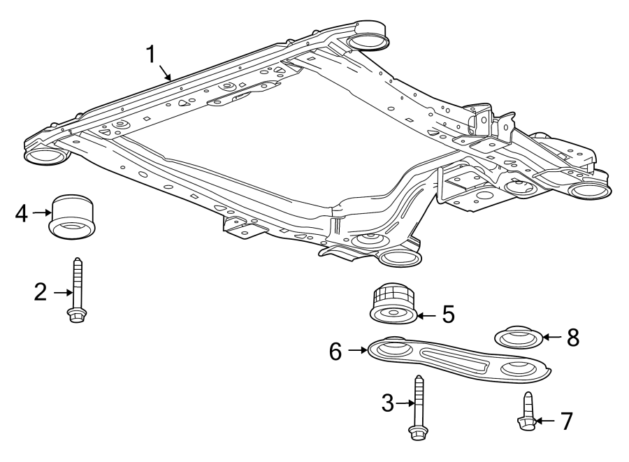 Diagram FRONT SUSPENSION. SUSPENSION MOUNTING. for your 2014 GMC Sierra 2500 HD 6.0L Vortec V8 CNG A/T 4WD SLE Crew Cab Pickup Fleetside 