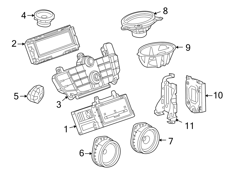 Diagram INSTRUMENT PANEL. SOUND SYSTEM. for your 2018 Chevrolet Equinox LS Sport Utility 1.5L Ecotec A/T FWD 