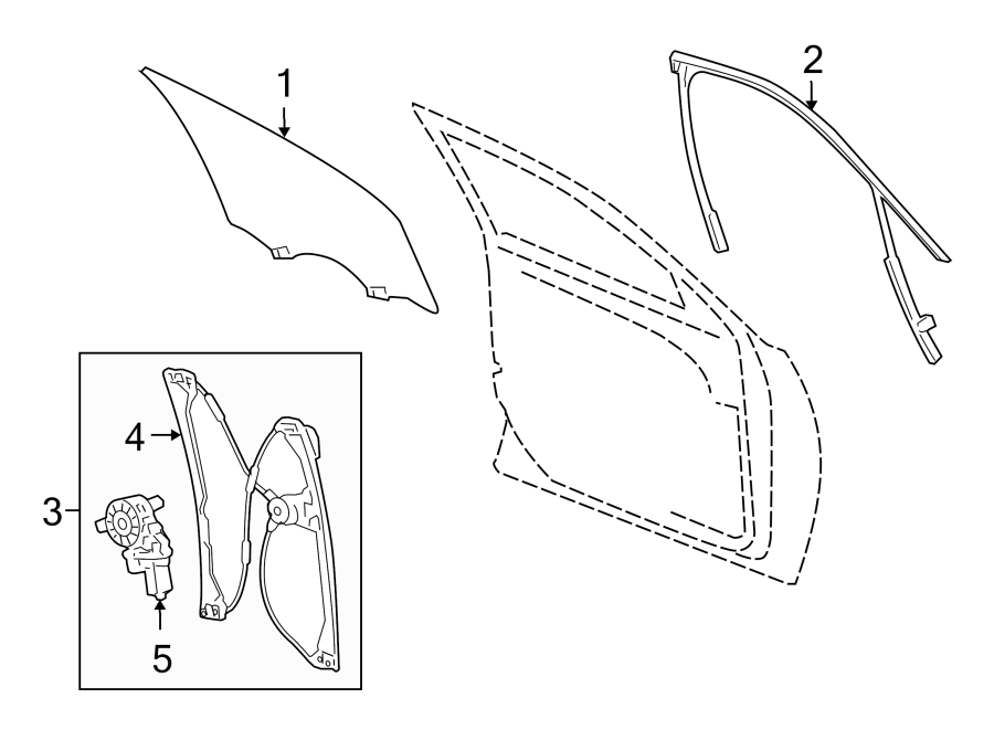 Diagram FRONT DOOR. GLASS & HARDWARE. for your 2014 Chevrolet Spark   