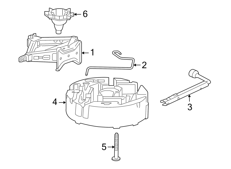 Diagram REAR BODY & FLOOR. JACK & COMPONENTS. for your 2013 Chevrolet Camaro ZL1 Coupe 6.2L V8 M/T 