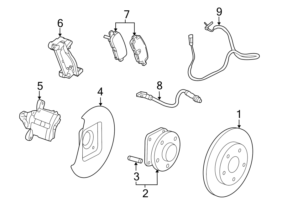 Diagram REAR SUSPENSION. BRAKE COMPONENTS. for your 2011 GMC Yukon Denali Sport Utility  