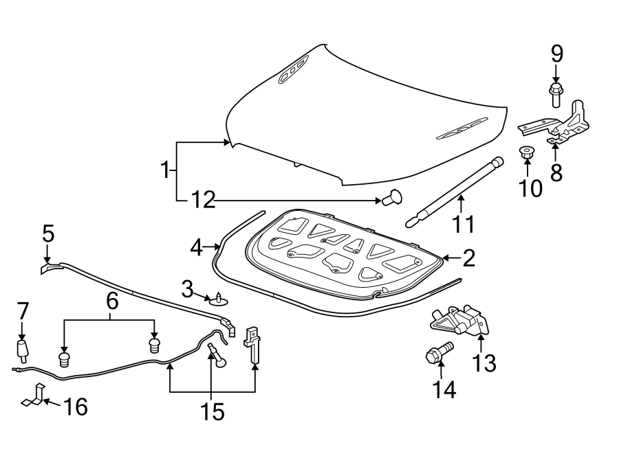 HOOD & COMPONENTS. Diagram